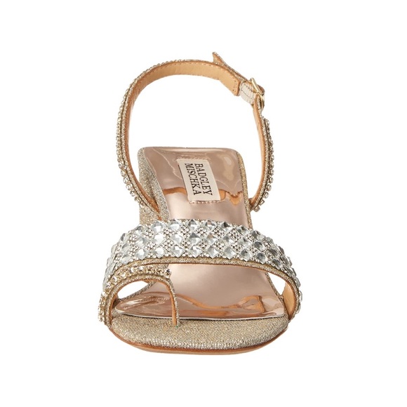 BADGLEY MISCHKA Beatrice Chunky Block Heel, Gold, 8.5 - Picture 5 of 11